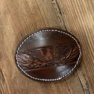 🦅 Eagle genuine leather belt buckle NWOT 🦅